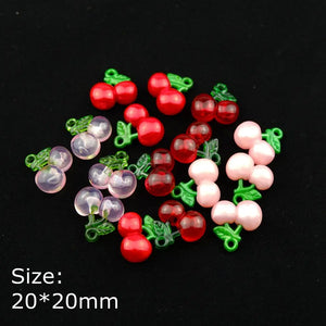 10pcs Cherry Charms DIY Jewelry Making Pendants