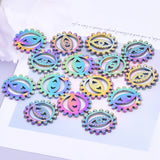 10pcs Devil's Eye Pendant Stainless Steel for Jewelry DIY