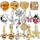 10pcs DIY Beaded Accessory Rhinestone Charms Bracelet Necklace Women