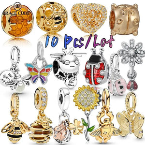 10pcs DIY Beaded Accessory Rhinestone Charms Bracelet Necklace Women
