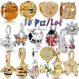 10pcs DIY Beaded Accessory Rhinestone Charms Bracelet Necklace Women