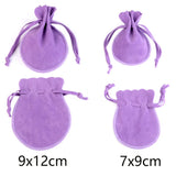 10pcs Velvet Drawstring Jewelry Packaging Bags Wedding Pouches 7x9 9x12cm