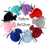 10pcs Velvet Drawstring Jewelry Packaging Bags Wedding Pouches 7x9 9x12cm