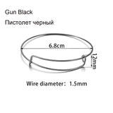 10pcs Adjustable Wire Bangle Bracelets for DIY Jewelry Making