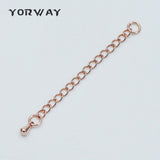 10pcs Extender Chain w/ Teardrop Charm & Jump Ring Gold/Rhod for Jewelry Making