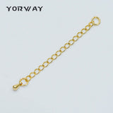 10pcs Extender Chain w/ Teardrop Charm & Jump Ring Gold/Rhod for Jewelry Making