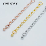 10pcs Extender Chain w/ Teardrop Charm & Jump Ring Gold/Rhod for Jewelry Making