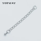 10pcs Extender Chain w/ Teardrop Charm & Jump Ring Gold/Rhod for Jewelry Making