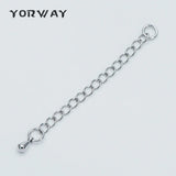 10pcs Extender Chain w/ Teardrop Charm & Jump Ring Gold/Rhod for Jewelry Making