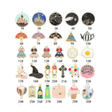 10pcs Fan Car Night Enamel DIY Charms Jewelry Making Pendant