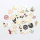 10pcs Fan Car Night Enamel DIY Charms Jewelry Making Pendant