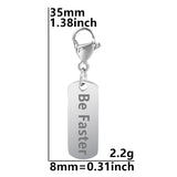10pcs Stainless Steel Letters Pendant Charm Word Tags DIY Keychain Bracelet
