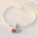 10pcs Double Hearts Charm for Bracelet Necklace Jewelry DIY