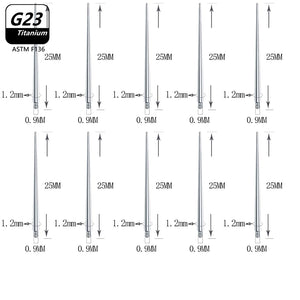 10pcs G23 Titanium Puncture Needle Guide Belly Lip Ear Eyebrow Tools