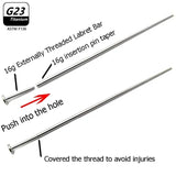 10pcs G23 Titanium Puncture Needle Guide Belly Lip Ear Eyebrow Tools