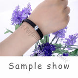 10pcs Leather Bracelet Women Charms Band DIY Jewelry Pet Collar Keychain