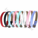 10pcs Leather Bracelet Women Charms Band DIY Jewelry Pet Collar Keychain