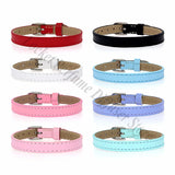10pcs Leather Bracelet Women Charms Band DIY Jewelry Pet Collar Keychain
