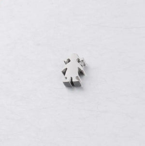 10pcs Girl Bead Charm 1.8mm Beads Stainless Steel DIY Jewelry Accessories