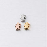 10pcs Girl Bead Charm 1.8mm Beads Stainless Steel DIY Jewelry Accessories