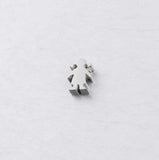 10pcs Girl Bead Charm 1.8mm Beads Stainless Steel DIY Jewelry Accessories
