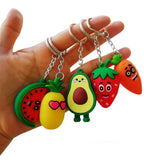 10pcs Girl Heart Avocado Keychain Bag Coin Purse PVC Toy Pendant