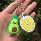 10pcs Girl Heart Avocado Keychain Bag Coin Purse PVC Toy Pendant