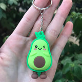 10pcs Girl Heart Avocado Keychain Bag Coin Purse PVC Toy Pendant