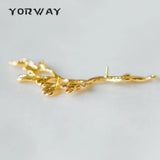 10pcs Brass Branch Leaf Charm Pendants 38mm (GB-283)