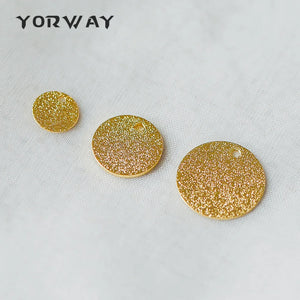 10pcs Brass Disc Charms 8/12/15mm, Round Coin Disk Charms