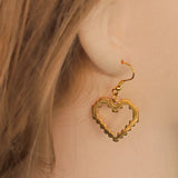 10pcs Stainless Steel Heart Earring Charms for DIY Jewelry Making