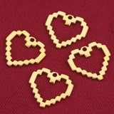10pcs Stainless Steel Heart Earring Charms for DIY Jewelry Making