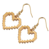 10pcs Stainless Steel Heart Earring Charms for DIY Jewelry Making