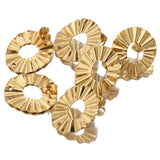 10pcs Stainless Steel Flower Oval Earrings Posts for DIY Jewelry Making