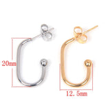 10pcs Stainless Steel Earrings Hooks Hypoallergenic DIY Jewelry Making