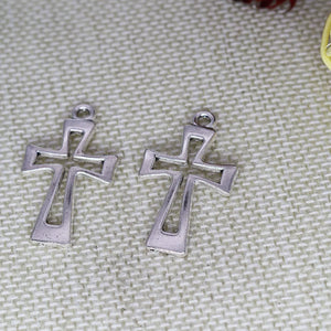 10pcs Gothic Charms Hollow Cross Pendant DIY Jewelry Making Supplies