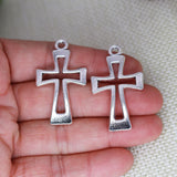 10pcs Gothic Charms Hollow Cross Pendant DIY Jewelry Making Supplies