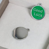 10pcs Stainless Steel Enamel Charms Good Luck Pendants for DIY Jewelry