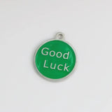 10pcs Stainless Steel Enamel Charms Good Luck Pendants for DIY Jewelry