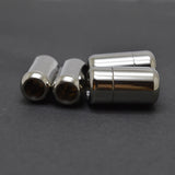 10pcs 6/8mm Stainless Steel Leather Bracelet Magnetic Clasp