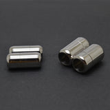 10pcs 6/8mm Stainless Steel Leather Bracelet Magnetic Clasp