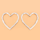10pcs Hammered Open Heart Charms Pendants for Jewelry Making