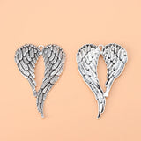 10pcs Tibetan Silver Angel Wings Feather Charms Pendants for Jewelry Making