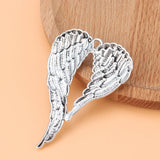 10pcs Tibetan Silver Angel Wings Feather Charms Pendants for Jewelry Making