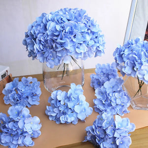 10pcs Colorful Silk Hydrangea Flowers for Home Wedding DIY