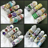 10pcs/Lot CZ Brass Plated Round Rings For Women