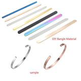 10pcs Stainless Steel Strip Shape Bracelet Charm Blank Stamping Tag DIY