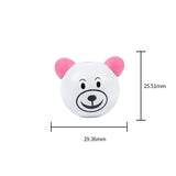 10pc Wooden Animal Bear Head Beads for DIY Pacifier Clip Necklace