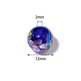 10pcs Multicolor Round Lampwork Glass Beads DIY Jewelry Making Charms