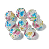 10pcs Multicolor Round Lampwork Glass Beads DIY Jewelry Making Charms